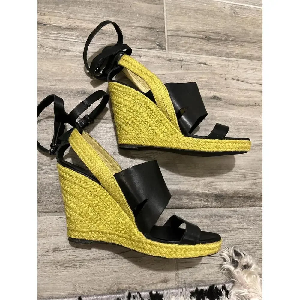 GORGEOUS DIESEL ALMA ESPADRILLE WEDGES ANKLE STRAPS SIZE US10 VGC RP $500+